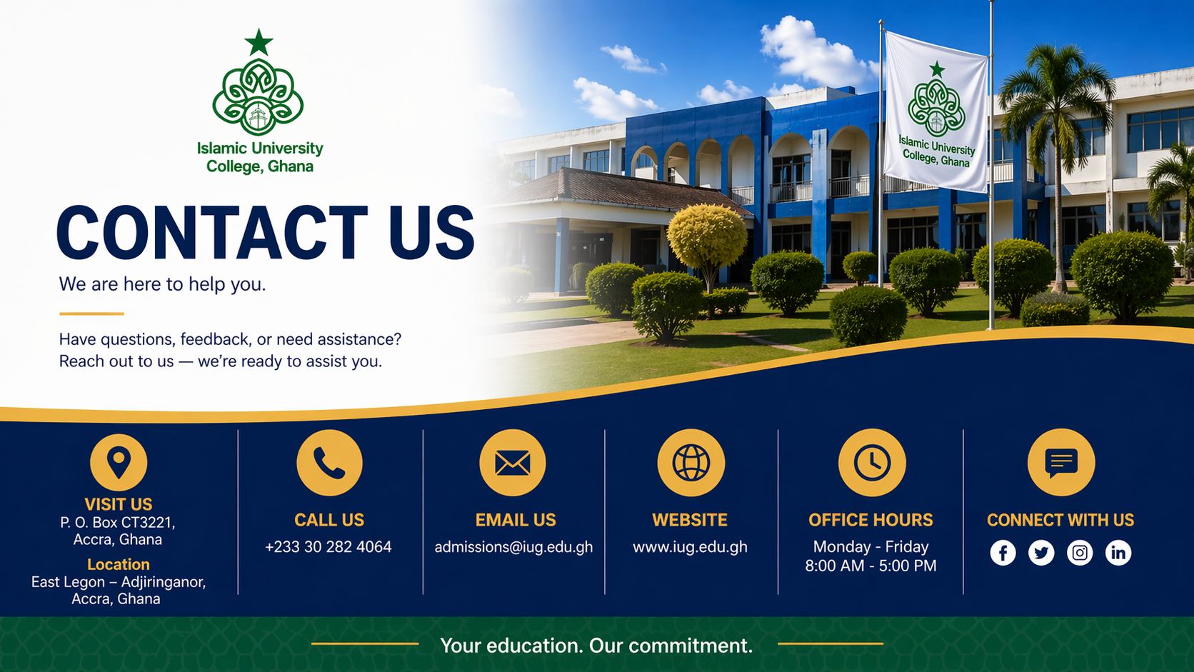CONTACT US – Islamic University of Ghana